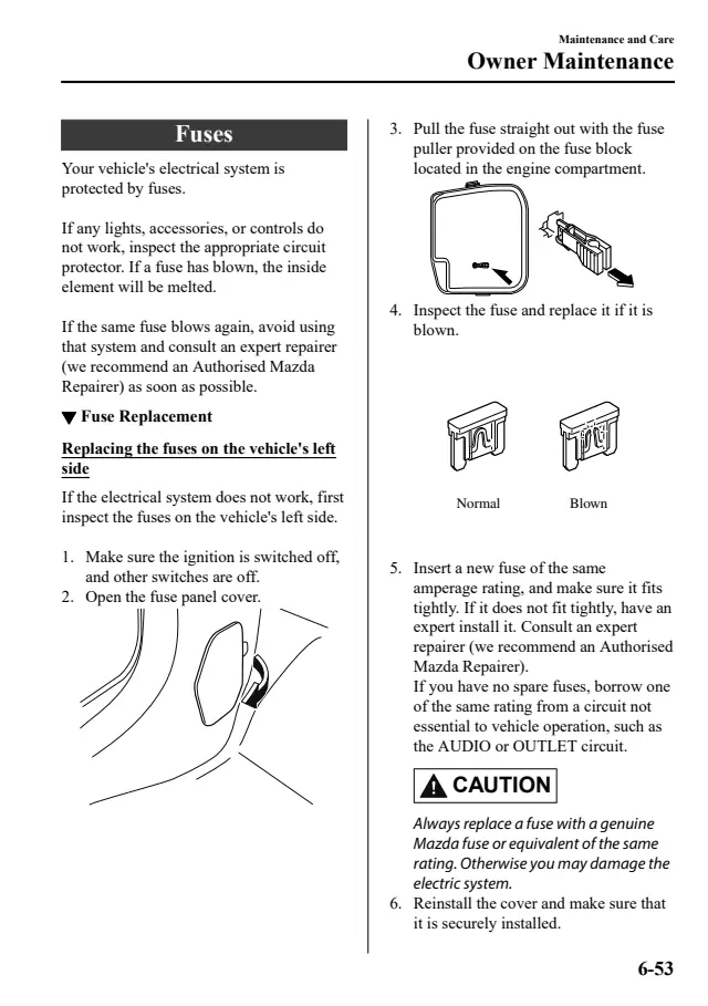 Fuse information on page 534 of the 2023 Mazda Mazda2 manual