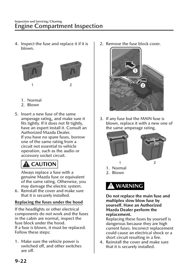 Fuse information on page 513 of the 2026 Mazda CX-50 manual