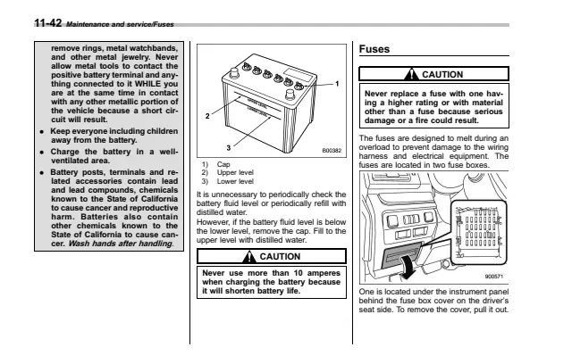 Fuse information on page 531 of the 2016 Subaru WRX manual