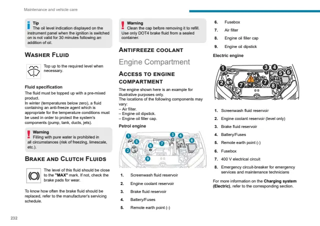 Fuse information on page 234 of the 2026 Peugeot 3008 manual