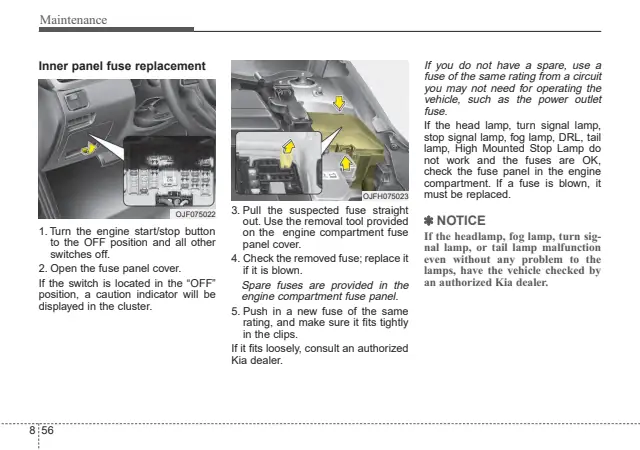 Fuse information on page 483 of the 2019 Kia Optima Hybrid manual