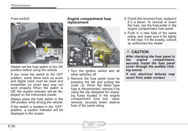 Fuse information on page 522 of the 2016 Kia Optima manual