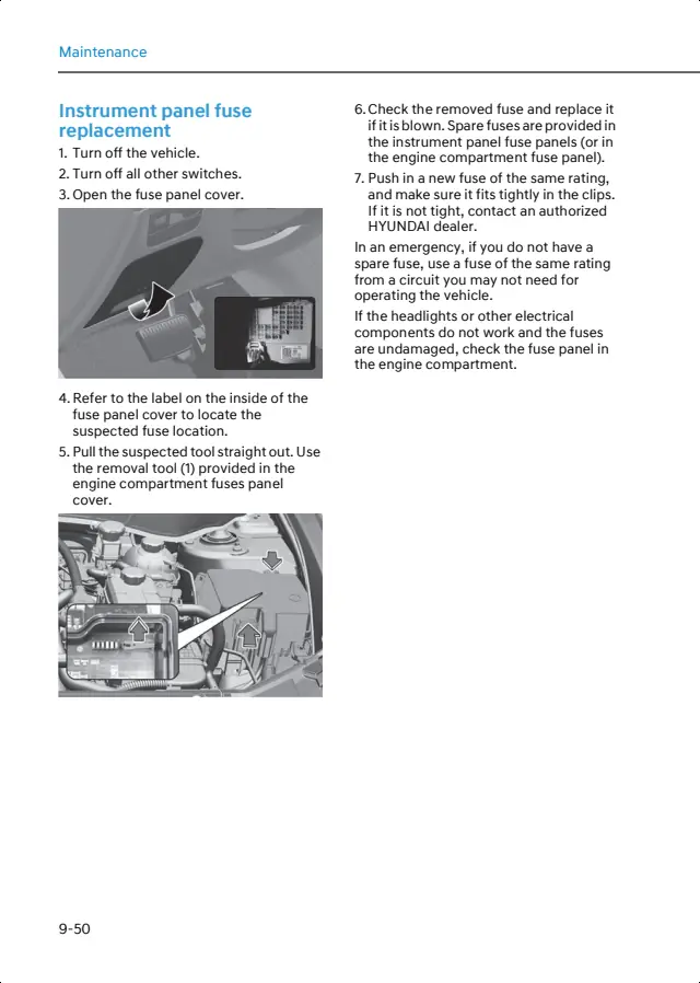 Fuse information on page 614 of the 2025 Hyundai Tucson Hybrid manual