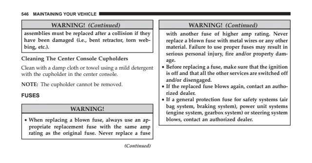Fuse information on page 548 of the 2016 Chrysler 300 manual