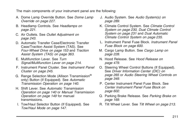Fuse information on page 211 of the 2007 GMC Sierra manual