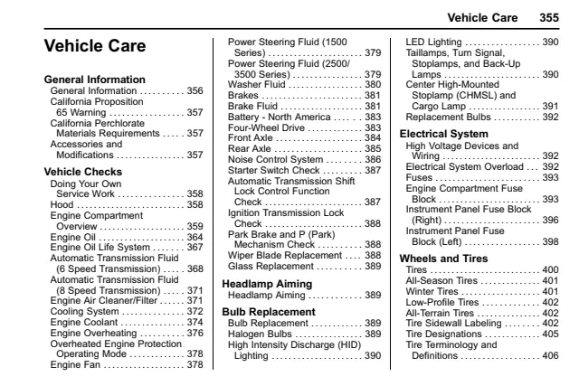 Fuse information on page 356 of the 2017 GMC Sierra Denali manual