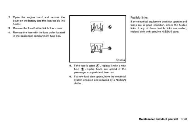 Fuse information on page 375 of the 2012 Nissan 370Z manual
