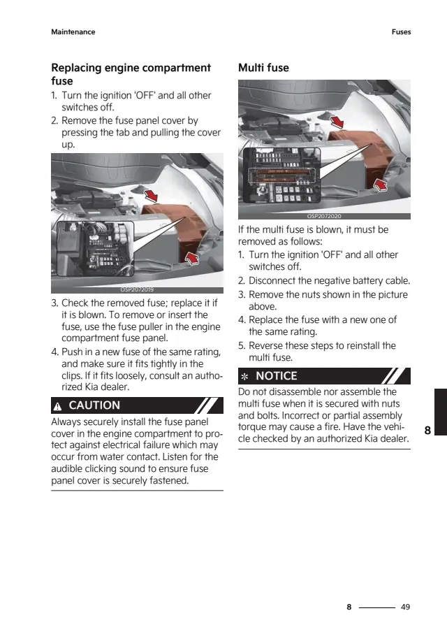 Fuse information on page 507 of the 2026 Kia Seltos manual