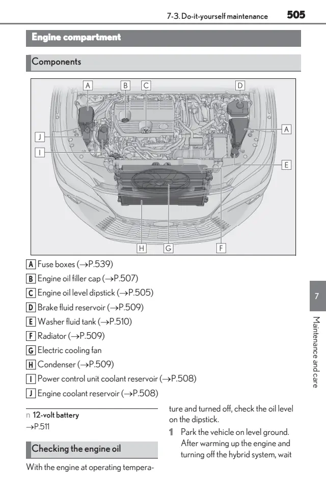 Fuse information on page 507 of the 2025 Lexus RX 450h manual