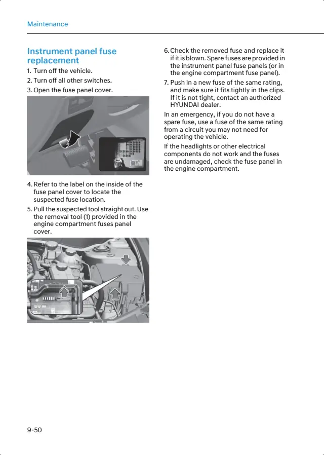 Fuse information on page 616 of the 2026 Hyundai Tucson Hybrid manual