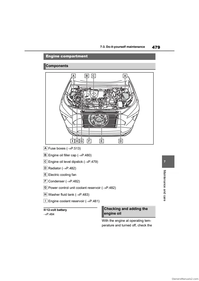 Fuse information on page 481 of the 2023 Toyota RAV4 Plug-in Hybrid manual