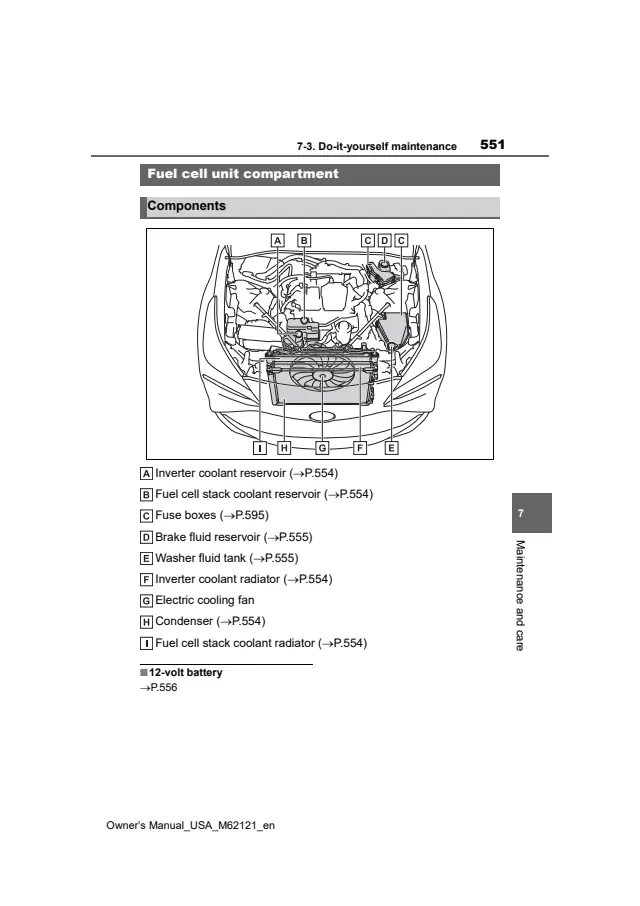 Fuse information on page 549 of the 2024 Toyota Mirai manual