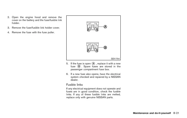 Fuse information on page 305 of the 2009 Nissan 370Z manual