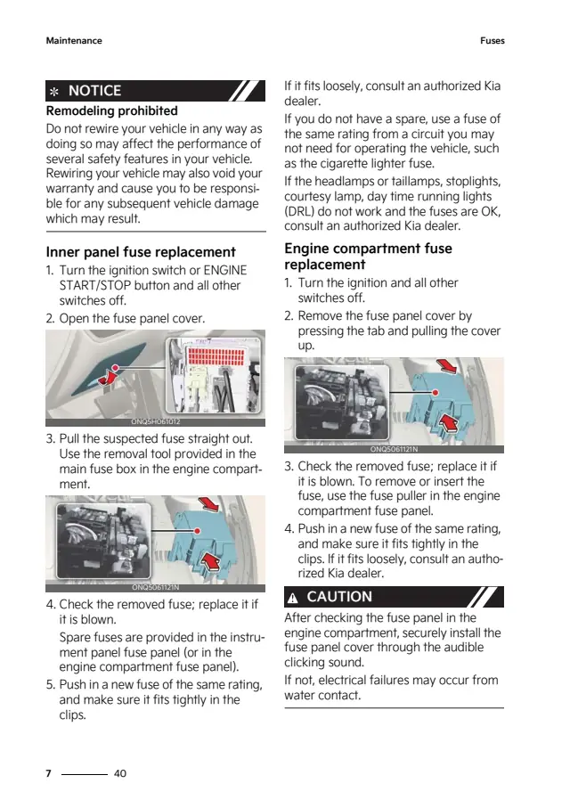 Fuse information on page 486 of the 2023 Kia Sportage manual