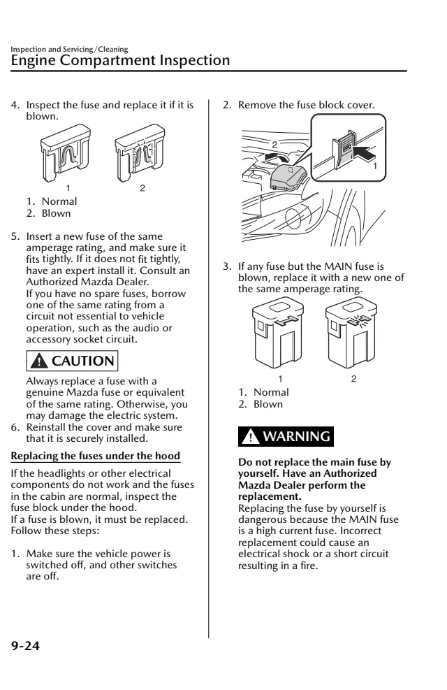 Fuse information on page 513 of the 2025 Mazda CX-50 manual