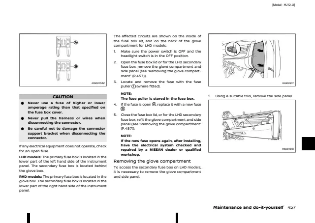 Fuse information on page 463 of the 2026 Nissan Qashqai e-Power manual
