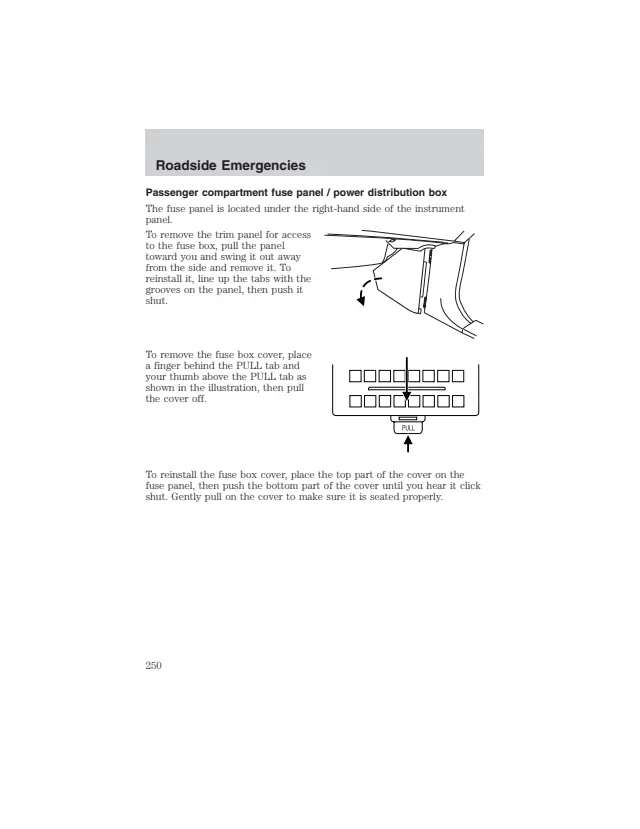 Fuse information on page 250 of the 2003 Ford Expedition manual