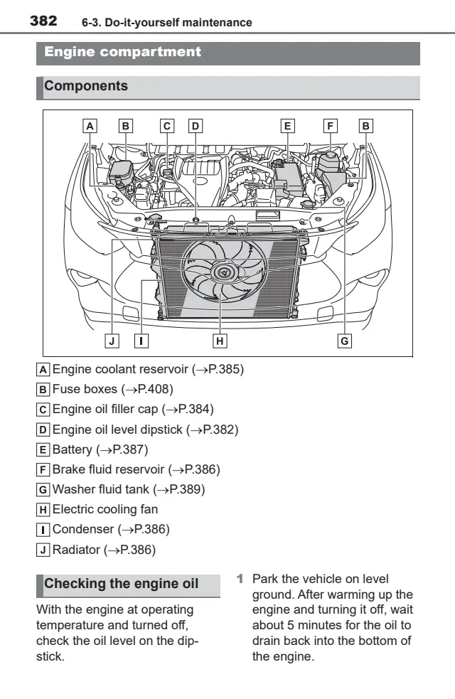 Fuse information on page 385 of the 2026 Toyota Highlander manual
