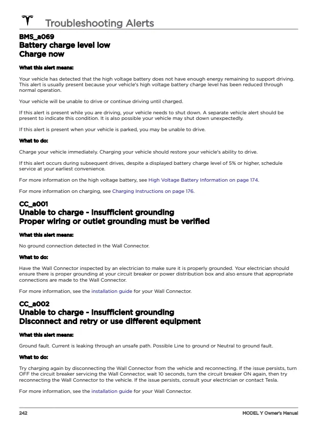 Fuse information on page 244 of the 2024 Tesla Model Y manual
