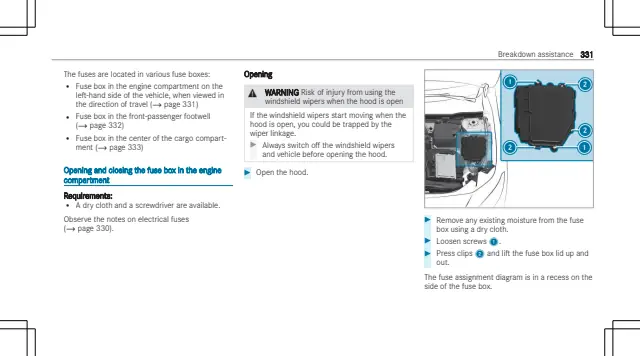 Fuse information on page 333 of the 2024 Mercedes-Benz EQB manual
