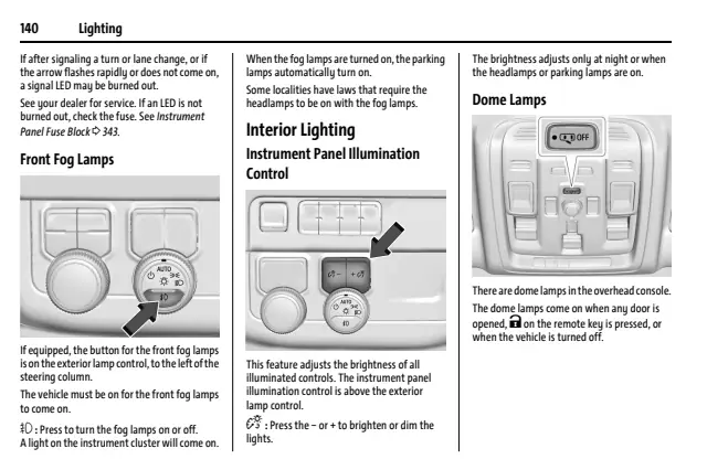 Fuse information on page 141 of the 2025 GMC Yukon manual