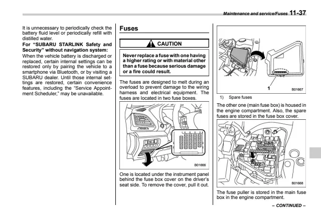 Fuse information on page 429 of the 2020 Subaru Impreza manual
