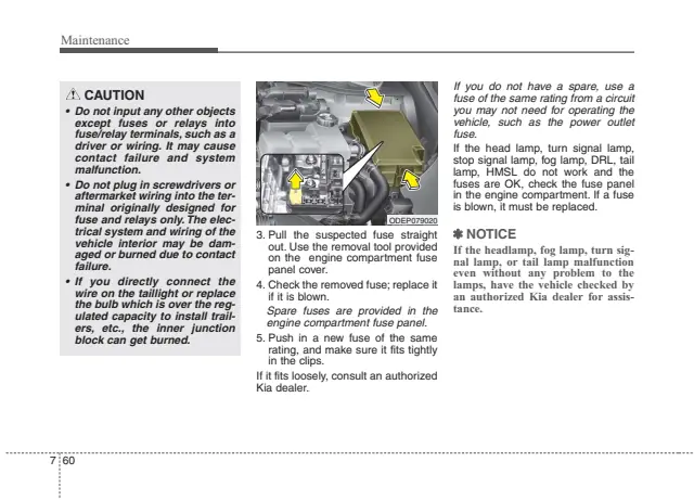 Fuse information on page 586 of the 2021 Kia Niro Hybrid EV manual