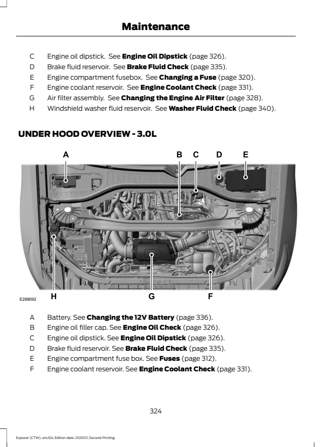Fuse information on page 327 of the 2021 Ford Explorer manual