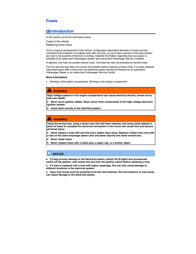 Fuse information on page 358 of the 2015 Volkswagen Eos manual