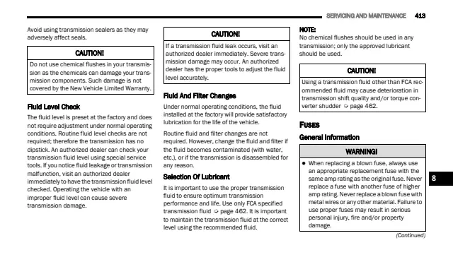 Fuse information on page 415 of the 2021 Jeep Gladiator manual