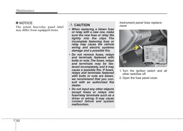 Fuse information on page 422 of the 2014 Kia Optima manual